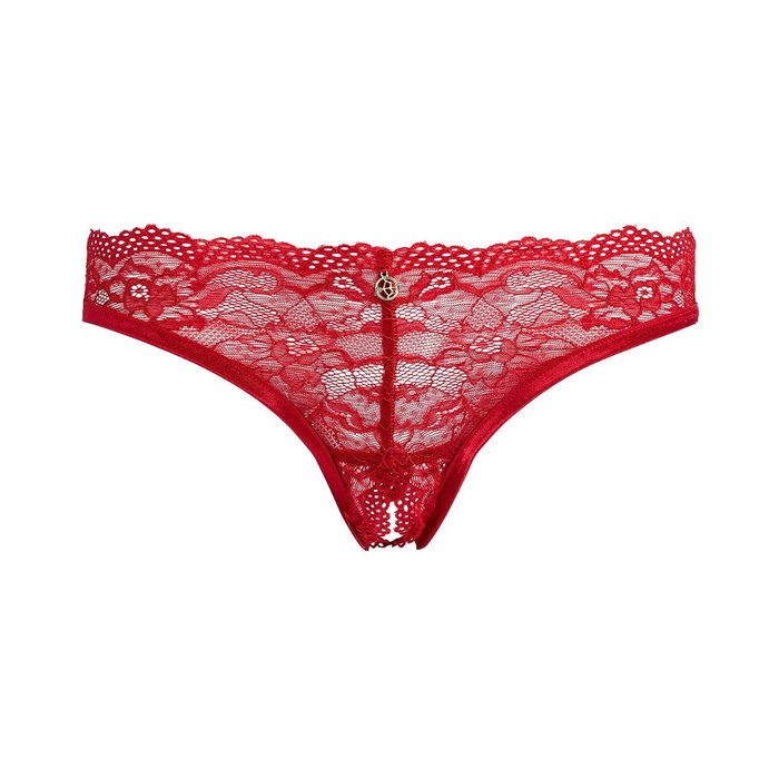 Diamor Victory Rio brief ouvert overcrossed, 2 pieces red XXS